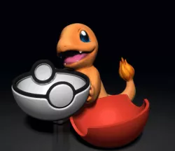 CHARMANDER Hitokage(Planter VERSION) - FAN ART - POKÉMON FIGURINE - 3D PRINT MODELHERACROSS