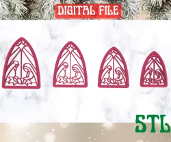 Christmas Nativity 3d STL File For Polymer Clay Cutters
