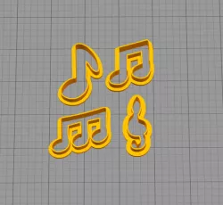 cutter cookie musical notes