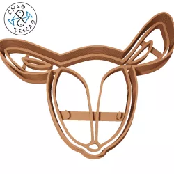 Deer With Crown Of Flowers - Forest Animals - Cookie Cutter - Fondant - Polymer Clay