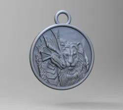 dragon pendant and lion