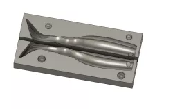 Flexible fish lure mold zigzag