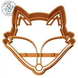 Fox With Crown Of Flowers - Forest Animals - Cookie Cutter - Fondant - Polymer Clay