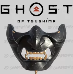 GHOST OF TSUSHIMA - Ghost Mask - Fan art cosplay 3D print