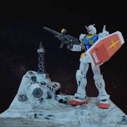 Gunpla diorama _ moon base