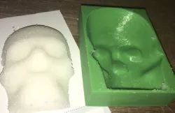 Half Sugar Skull Mold