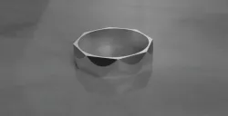 Hammered iron ring
