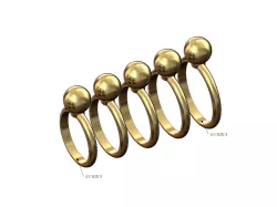 Hardwear 8mm gold ball ring US size 5to9 3D print model