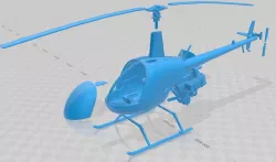 Helicopter Robinson R22 Red Printable