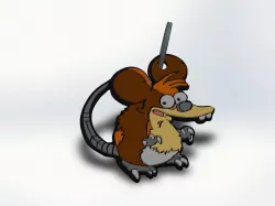 Itchy Keychain - Raticate