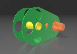 Label reel holder dispenser