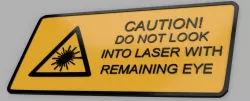 Laser warning sign