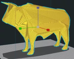 Low poly bull