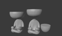 Maceta gruesa con vasija Modo 2 / thick planter with pot Mode 2