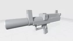 MHW01-3-GM Assault Beam handgun with silencer III 3D print file