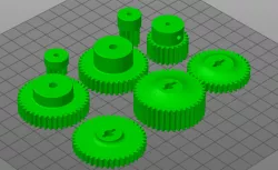 Mod 1 1/10 gear set, pinion and spur