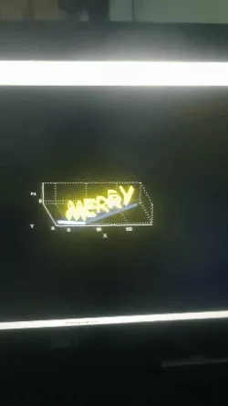 Morphing MERRY CHRISTMAS 3D sign