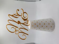 Mr & Mrs Cake Topper