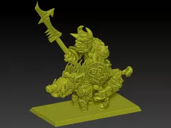 Orc Boar Rider Lance And Shield