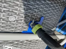 Pipe support for swimming pool