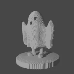 Pixelated Halloween Ghost