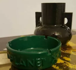 Planet X Ash Tray and a Arts and Crafts Style Vase / Pot