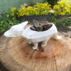 PLANT POT Parasaurolopus LOW-POLY - parasaurolophus PLANT POT