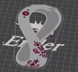 Qatar 2022 FIFA World Cup extruded Logo