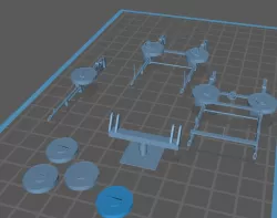 [RC Tank] kit 3 types of Vickers K-Gun machine guns for SAS Jeep or British planes WW2