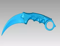 Real Karambit Knife Replica 3D Scan
