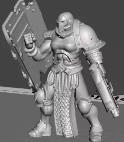 Renegade Marine with Shield and Bolter