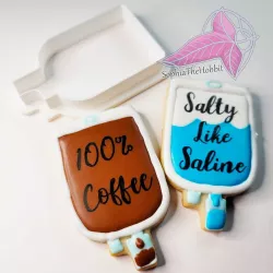 Saline IV Bag Cookie Cutter