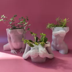 sexy woman female body bust - pot planter
