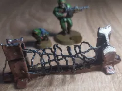 Simple barbed wire fence