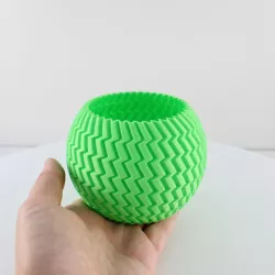 Sphere Planter ZigZag, Vase Mode, Slimprint
