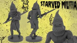 Starved Militia (Fantasy Miniature)