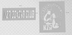 Stencil KZR Boxing club
