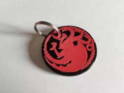 Targaryen House Game Of Thrones GOT Keyring 5cm