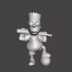 THE SIMPSONS BART SIMPSON .STL .OBJ 3D