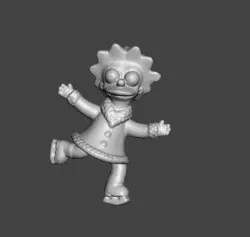 THE SIMPSONS LISA SIMPSON .STL .OBJ 3D