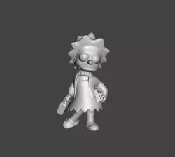 THE SIMPSONS LISA SIMPSON .STL .OBJ 3D