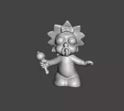 THE SIMPSONS MAGGIE SIMPSON .STL .OBJ 3D