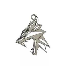 the witcher wolf earring keychain necklace