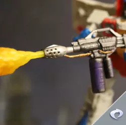Toy flamethrower and flame effects