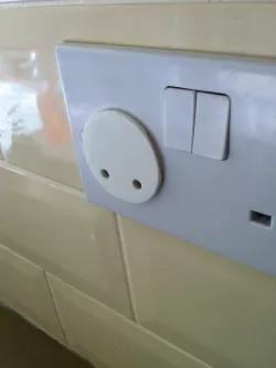 UK 3 pin to 2 pin socket adapter