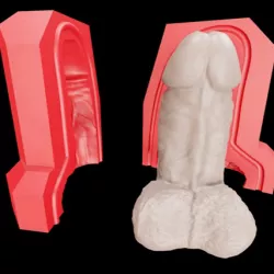 Unrealistic and Giant fat Dildo - Mold
