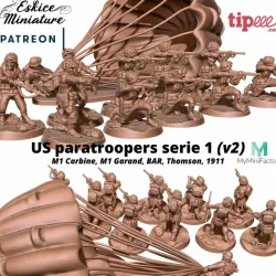 US paratroopers ww2 x11 series 1 - 28mm for wargame