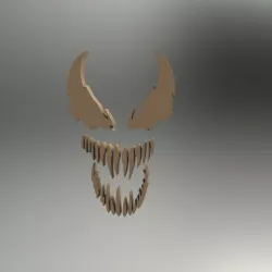 VENOM MOVIE logo stl + STEP FILE!