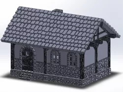 Wargames medieval house , medieval or fairy house, warhammer