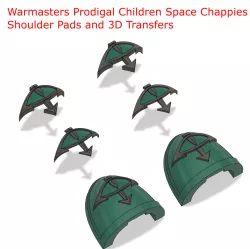 Warmasters Prodigal Children Space Chappies Shoulder pads and 3D Transfers - Sons of Horus